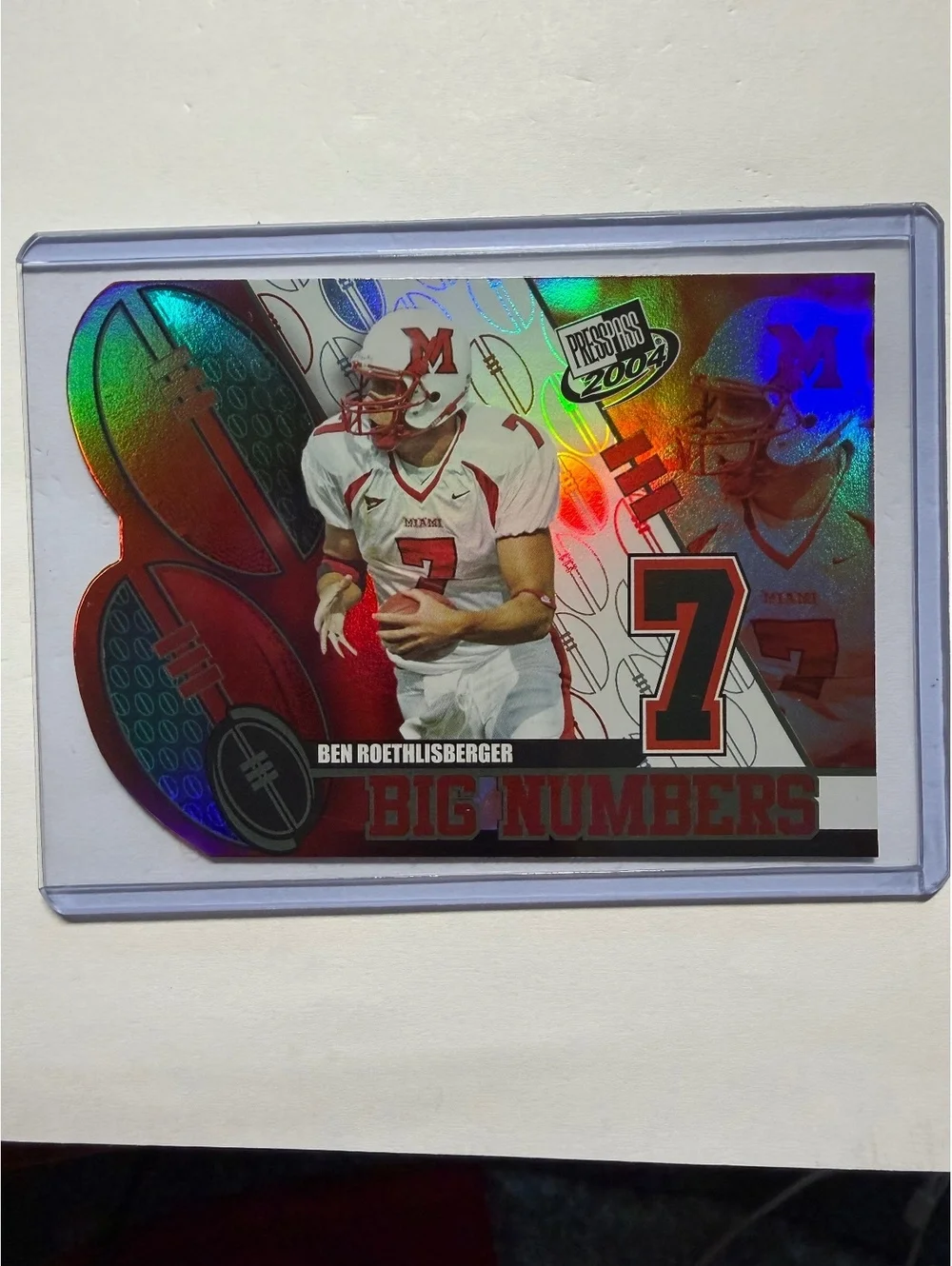 2004 Press Pass Big Numbers Ben Roethlisberger Football Trading Card BN 21/33